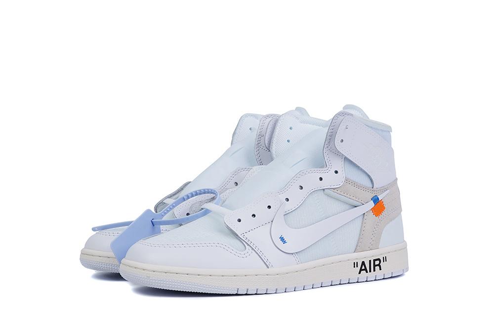 PK GOD X YIFU RETAIL FACTORY X NIKE X OFF WHITE-AIR JORDAN 1-TRIPLE WHITE ready limited